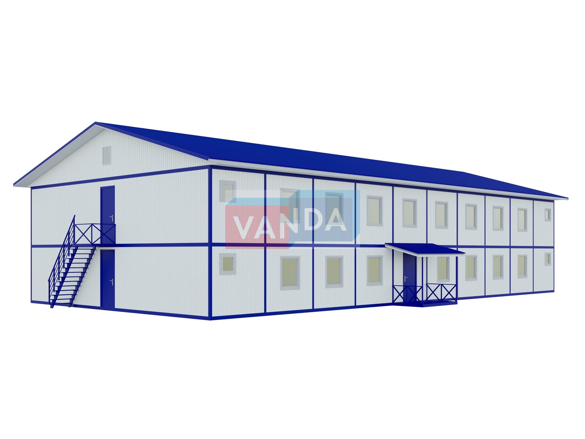 Проект общежития из блок контейнеров 12x24 Панели OSB